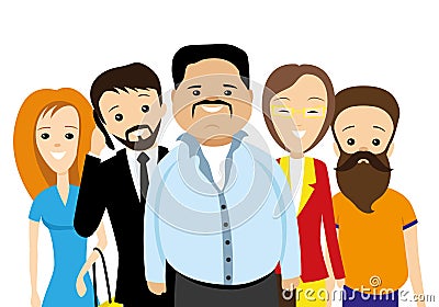 Group of people. Vector Illustration