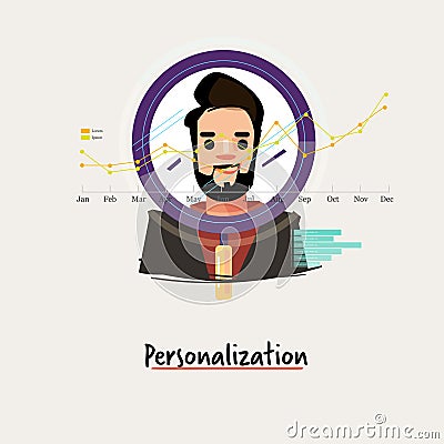 Group performance team. High-Performance Teamwork concept - vector Vector Illustration