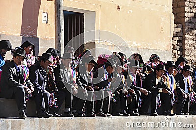 Group of peruvian women and men Editorial Stock Photo