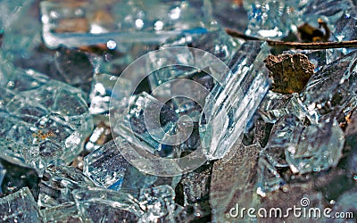 Group of pieces of glass Stock Photo