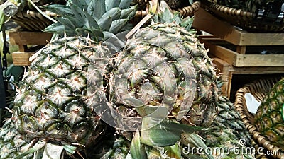 group of Pineapple Stock Photo