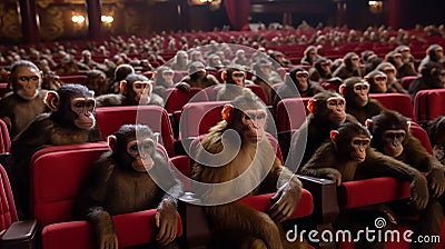 group of playful monkeys Stock Photo