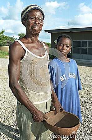 Group portrait of Ghanaian father and son Editorial Stock Photo