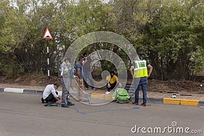 Al Ain, United Arab Emirates 07/09/2020 : Kitten rescue in Al Ain Editorial Stock Photo