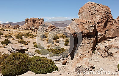 Rock formations at Valle de las Rocas Stock Photo