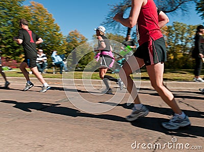 Group of Runners - 2010 Twin Cities Marathon Editorial Stock Photo