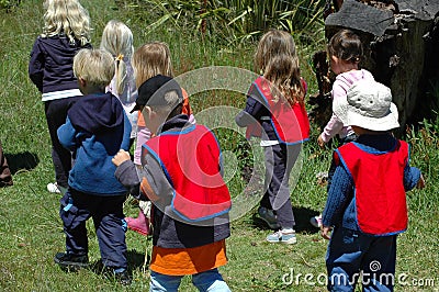 Group of school kids Stock Photo