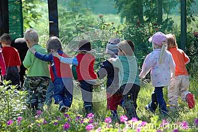 Group of school kids Stock Photo