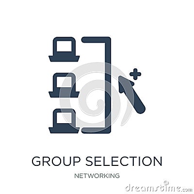 group selection icon in trendy design style. group selection icon isolated on white background. group selection vector icon simple Vector Illustration