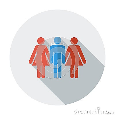 Group sex sign. Vector Illustration