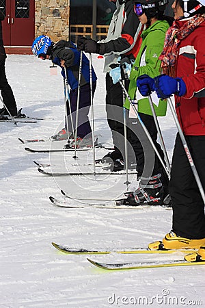 Ski Lesson Editorial Stock Photo
