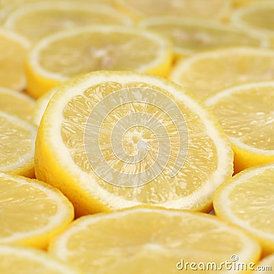 Group of sliced lemons Stock Photo