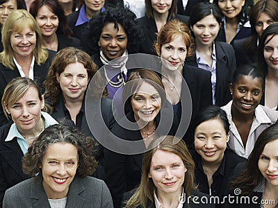 Group Of Smiling Businesswomen Stock Photo