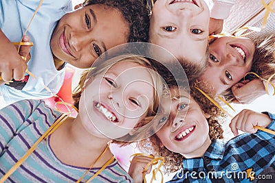 Group of smiling children Stock Photo