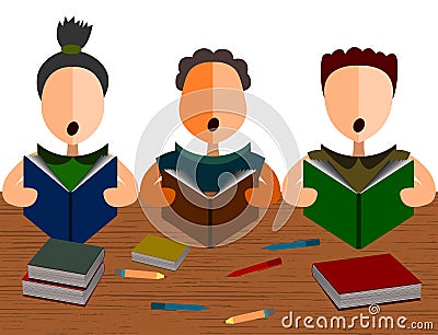 Group study Stock Photo