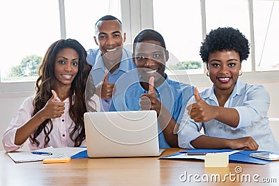 Group of successful african american businesspeople Stock Photo