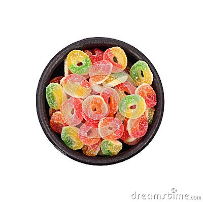 Group Sweet Chewy Candies Stock Photo