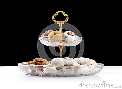 Group of Sweet Cookies with Sugar Stock Photo