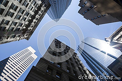Group of tall office buildings Stock Photo