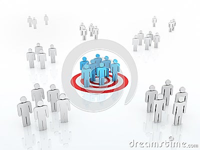 Group Target Market concept Stock Photo