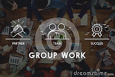 Group Team Work Organization Concept Stock Photo