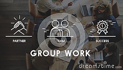 Group Team Work Organization Concept Stock Photo