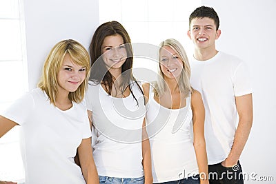 Group of teenage friends Stock Photo