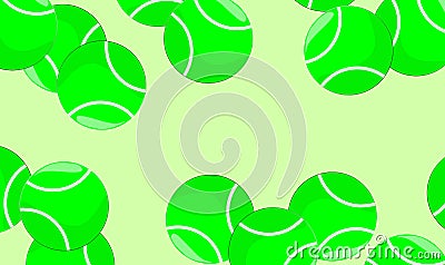 Illustration. Sport banner. Tennis balls and copy space. Stock Photo