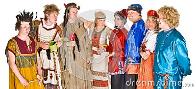 Group of theater characters Stock Photo