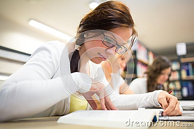 Group of university students studying hard for an exam Stock Photo