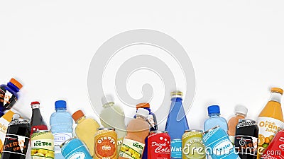 Group of various refreshments Stock Photo