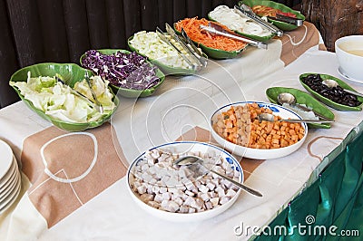 Group of vegettarian food Stock Photo