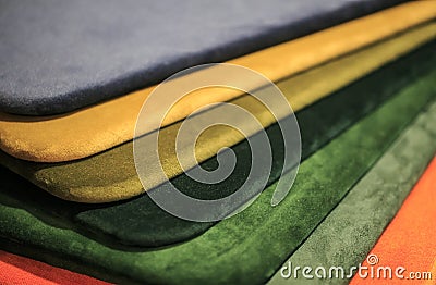 Group of velvet Maps for magicians Stock Photo