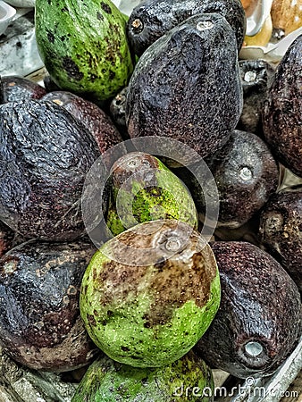 Group view avocado in the market Stock Photo