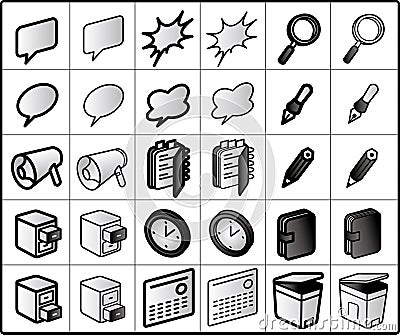 group-ware Icons Vector Illustration