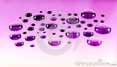 group water droplet on glass purple color Stock Photo