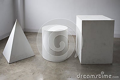 Wooden Rectangular, cylinder, pyramid shape Stock Photo