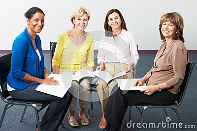 Group Of Women At Book Club Stock Photo