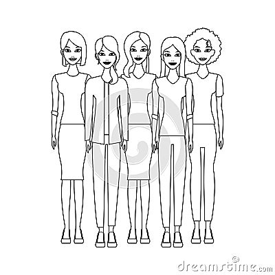 Group of women Vector Illustration