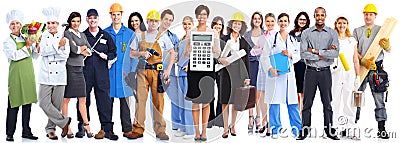 Group of workers people. Stock Photo