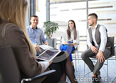 Group of young business professionals Stock Photo