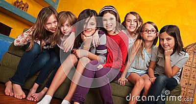 Group of Young Girls Stock Photo