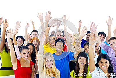 Group of young people from around the world Stock Photo