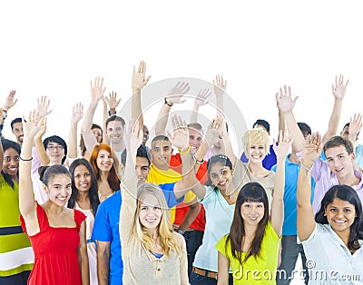 Group young people around world Togetherness Concept Stock Photo