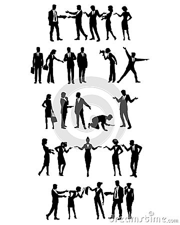 Groups of business people Vector Illustration