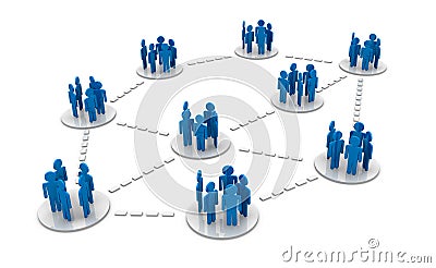 Groups connect Stock Photo