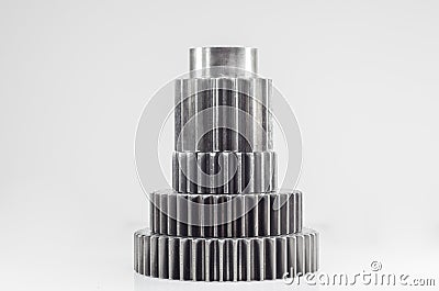 Groups of gears on isolated Stock Photo