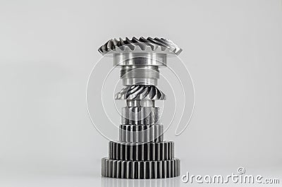 Groups of gears on isolated Stock Photo