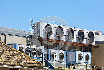 Industrial refrigeration equipment Stock Photo