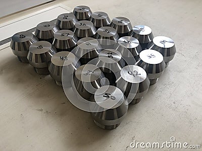 Grout Plugs for Penstock pipes Pakaldul HEP Stock Photo